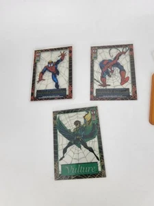 (3) 1994 Marvel suspended animation cards 7, 8, 10 Of 12 Spider Man Vulture - Picture 1 of 11