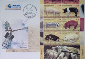 O) 2011 ARGENTINIEN, SCHWEINERASSEN - FARM, FDC XF - Bild 1 von 1