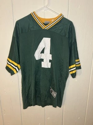 Camiseta de fútbol americano para hombre Brett Favre #4 vintage Starter Green Bay Packers L/XL Foto 1 de 3