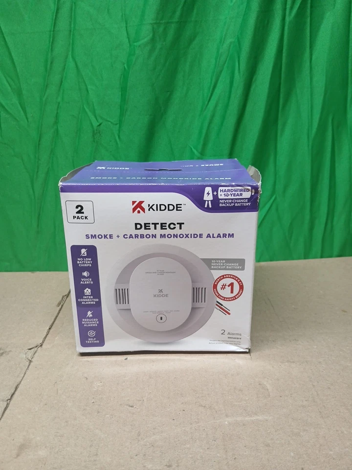 2 Pack Kidde Lithium Battery 30CUA10V Smoke & Carbon Monoxide Detector 2X. - Image 1 of 4