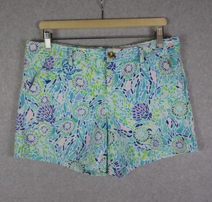 Lily Pulitzer Shorts Damen 8 türkis blau grün koralle Callahan Strickshorts - Bild 1 von 6