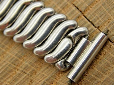 Flex-Let Vintage Stainless Watch Band Expansion 16mm Straight Lug Mens Pre-Owned - Image 1 of 4