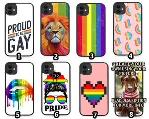 Pride Rubber Phone Case LGBT LGBTQ+ LGBTQ Colourful Flag Funny Girls Boys Mens - Picture 1 of 2