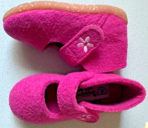 TOP Baby-Kleinkinder Hüttenschuhe IMPIDIMPI Gr.20 Schurwolle Klettverschluss - Bild 1 von 6