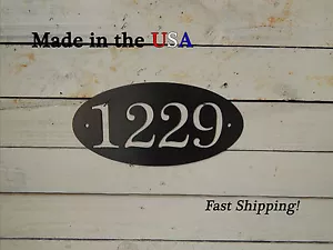 Oval Address Plaque, Trendy House Number Sign, HN1045 - Foto 1 di 7