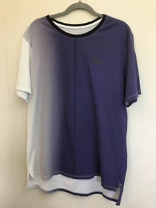 The Nike Tee Air Ombre Logo T-Shirt Men's Large Crewneck S/S Purple White - Picture 1 of 6