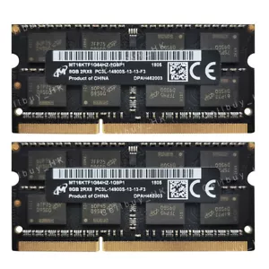 Micron 16GB 2x8GB PC3L-14900S DDR3-1866 MHz 204Pin SO-DIMM NON ECC Laptop Memory - Picture 1 of 6