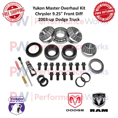 Kit de revisión maestro de engranajes y ejes Yukon para camioneta Dodge Chrysler 9,25" diferencial delantero Foto 1 de 4
