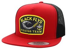 BRAND NEW Black Flys FISHING TEAM HAT RED / BLACK LIMITED RELEASE EDITION