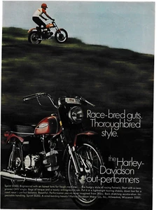 Harley Davidson Vintage Auto Ad taken from Feb 1970 Playboy magazine - Picture 1 of 1