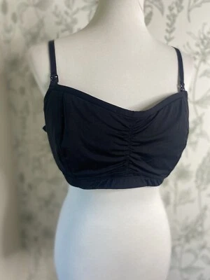 MOTHERHOOD SIZE M BLACK WIRELESS PADDED NURSING Bra Size XL - Image 1 of 4