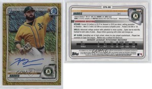 2020 Bowman Chrome Prospects Gold Shimmer Refractor /50 Hogan Harris Auto
