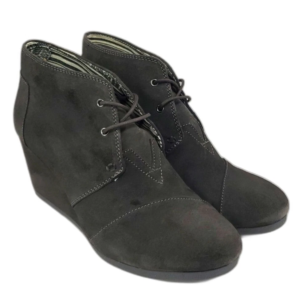 Toms Cuñas Gamuza Gris Mujer 12 US Foto 1 de 4