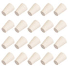 White Tapered Shaped Solid Rubber Stopper,for Lab Tube Stopper Size 000 20Pcs