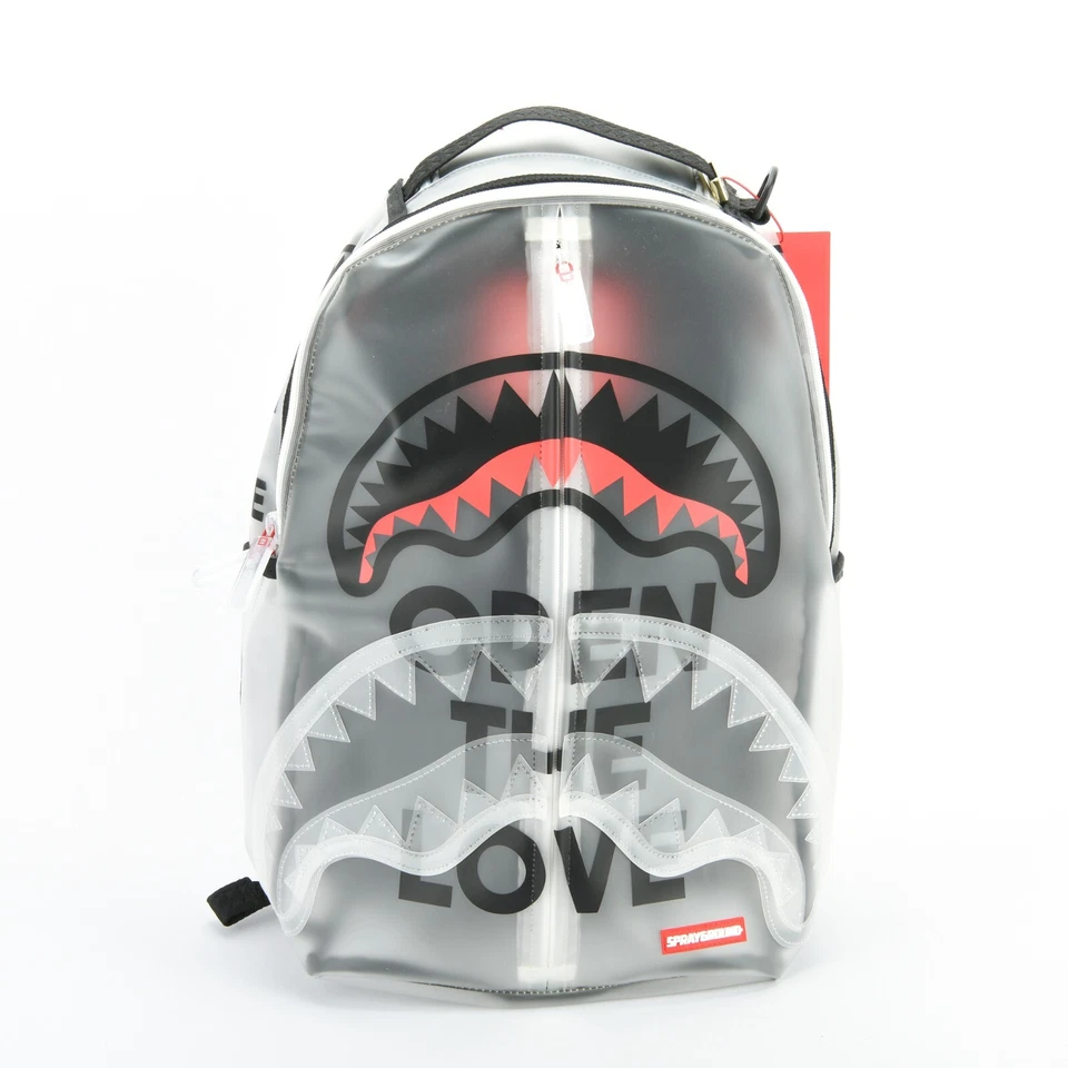 Mochila de vinilo Sprayground Shark OPEN THE LOVE unisex para Macbook portátil nueva etiqueta Foto 1 de 1