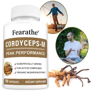 Cordyceps Mushroom 1000mg - with Organic Militaris for Energy & immune Support - Picture 1 of 12
