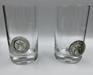 1960’s Rosenthal Crystal Cocktail Glasses - “Pirate” Crossed Pistols (set of 2) - Picture 1 of 14