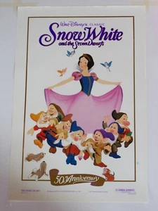 Disney BIANCO NEVE Poster Film Originale USATO TEATRO 27x41 oro #'d DS -C7 - Foto 1 di 11