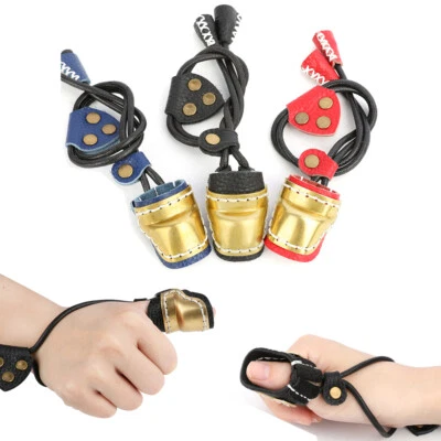 Archery Thumb Ring Brass Finger Guard Traditional Bow Protector Gear Hunting - Image 1 of 4