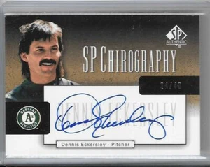 DENNIS ECKERSLEY 2004 SP CHIROGRAPHY AUTOGRAPH AUTO #24/40 -A'S!! - Picture 1 of 1