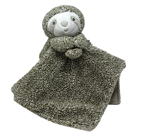 CARTER'S Frosted Brown Sloth Lovey Plush Security Blanket Boys Girls - Picture 1 of 5
