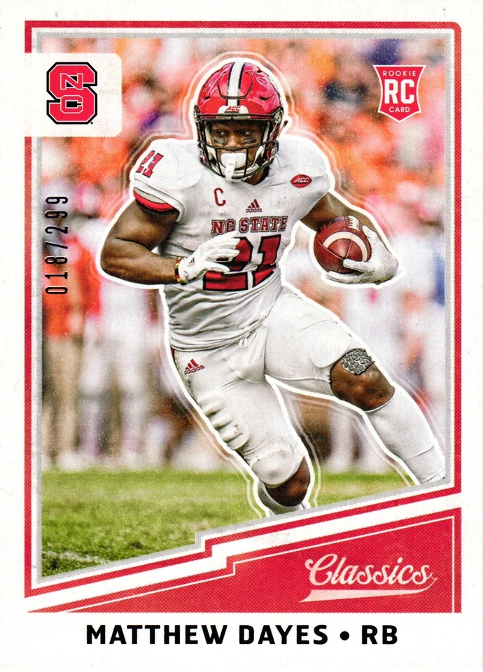 2017 Classics ROOKIE MATTHEW DAYES /299 RC! NC State - Image 1 of 1