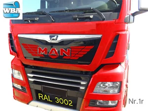 W.B.A. Pegatinas en juego adecuadas para Man Emblem TGX Euro 6 a partir del año 2013 RAL3002 1r - Imagen 1 de 5