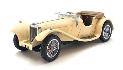 Franklin Mint 1/24 Scale 5122E - 1938 Jaguar SS 100 - Cream - Image 1 of 4