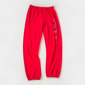 Georgia Bulldogs Sweatpants Mens L Distressed Faded Red USA Made Vintage - Picture 1 of 13