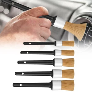 5Pcs Car Detailing Brush Cleaning Brush Set For Wheels Engine Emblems Air Vents - Picture 1 of 9