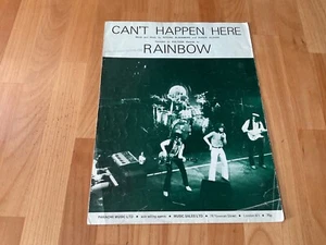Ritchie Blackmore Rainbow, can’t happen here sheet music - Picture 1 of 3
