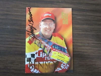 1995 Press Pass VIP # 37 Johnny Benson Autographed / Signed Card  - Image 1 of 2