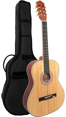 MSA Guitarra de concierto MATT FINISH 4/4 Classic abeto cuerpo macizo caoba HG80 + Gigbag
