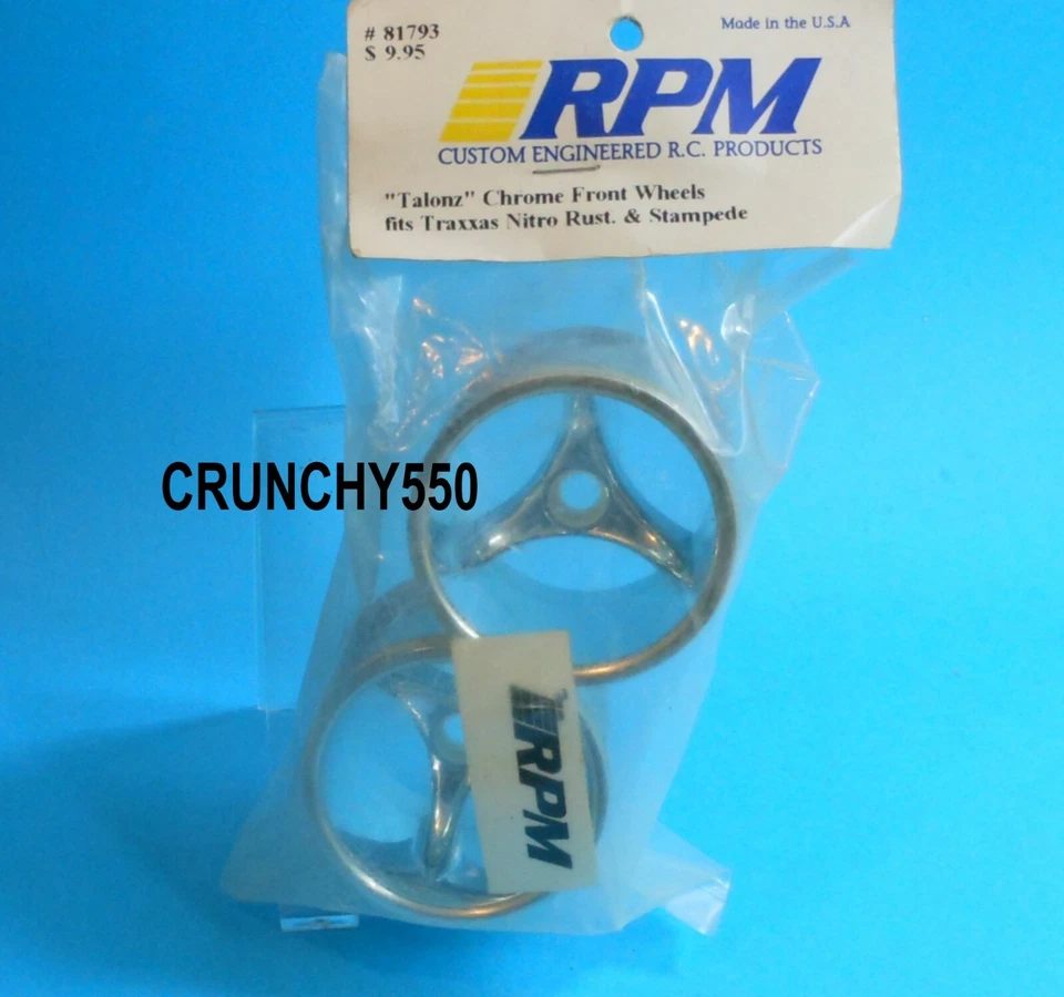 RPM 81793 "Talonz" Chrome Front Wheels fits Traxxas Nitro Rust & Stampede RC - Image 1 of 1
