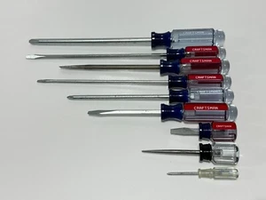 NOS Craftsman USA PR Pratt-Read 9pc Phillips & Flat Slotted Screwdriver Lot Set - Picture 1 of 8