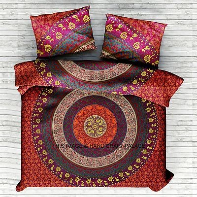 Funda de cama mandala bohemio indio tamaño queen sábana manta decoración dormitorio Foto 1 de 2