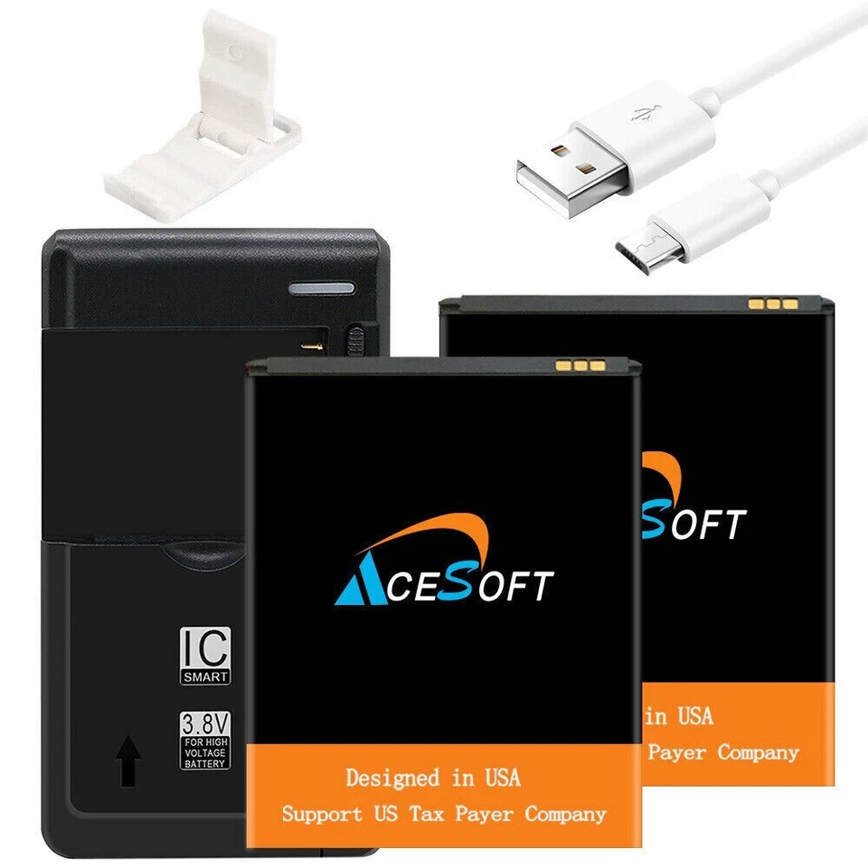 2x Soporte de cable cargador de batería recargable de 3300 mAh para Motorola Moto E6 XT2005 Foto 1 de 1