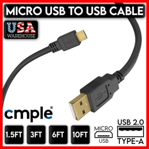 Micro USB Cable Data Sync USB 2.0 Fast Charger Cord for Android DVR GPS POS - Picture 1 of 11