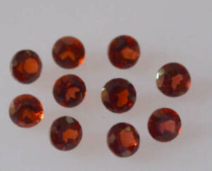 Natural Garnet Round Cut 6.5x6.5 mm 4 Pcs Lot Commercial Grade Loose Gemstone
