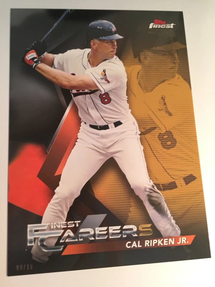 2018 Topps Finest Careers Jumbo 5x7 Cal Ripken Jr. Orioles CR8 Gold 09/10 - Image 1 of 1