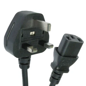 Power Plug Lead 1.2M Mains to IEC C13 Cable Cord for PC Monitor TV - Picture 1 of 6