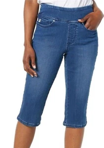 Belle by Kim Gravel TripleLuxe Denim Pedal Pusher Hose Größe 0 Tall - Bild 1 von 2