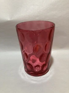 VASO VINTAGE DE VIDRIO DE ARÁNDANO FENTON HUELLA DIGITAL 3-3/4" - Imagen 1 de 3