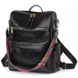 Damen Rucksack Leder Schultertasche Shopper Cityrucksack Handtasche Reisetasche - Bild 1 von 9