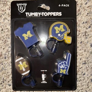 Neu NCAA U of Michigan Tumby-Topper Strohhalm Topper für Stanley Style Becher - Bild 1 von 2