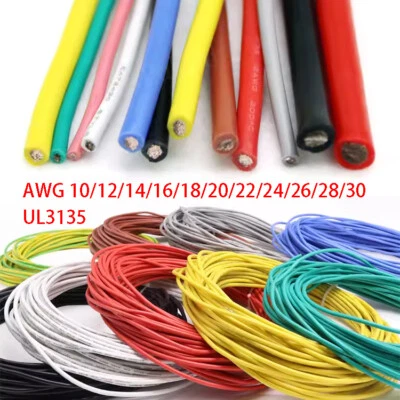 Flexible Silicone Wire AWG 10/12/14/16/18/20/22/24/26/28/30 Soft Cable Red Black - Image 1 of 4
