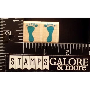 Inkadinkado Rubber Stamps SET 2 KIDS WALKING RIGHT & LEFT FOOT PRINTS #2811 - Picture 1 of 2