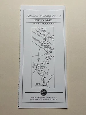 Appalachian Trail Map AT Section 2 NY 5 6 7 8 9 Foldable Vintage 1988 Hiking - Image 1 of 2
