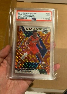 2019 Mosaic Zion Williamson REACTIVE ORANGE Rookie Card #269 PSA 9 Clean Case! - Bild 1 von 3