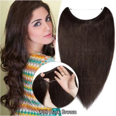 DICK Haar Wire In 100% Remy Echthaar Stirnband Extensions weft Haarteil No Clip - Bild 1 von 4